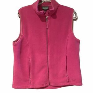 LL BEAN POLARTEC VEST SZ LARGE WINTER VEST ZIP UP